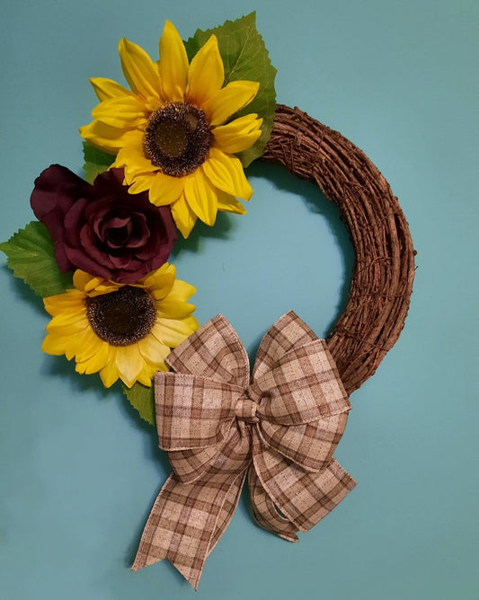 Autumn Rose Wreath